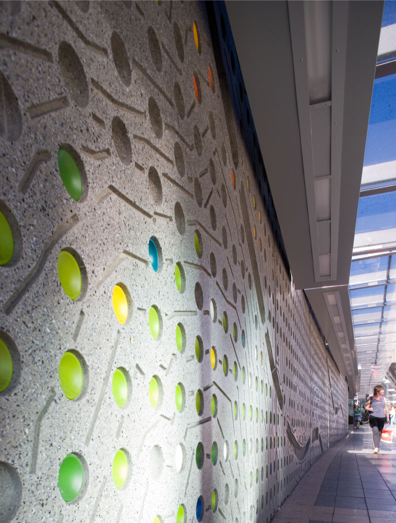 Parramatta Station Wall - award-winning urban design project by McGregor Westlake Architecture and HASSELL