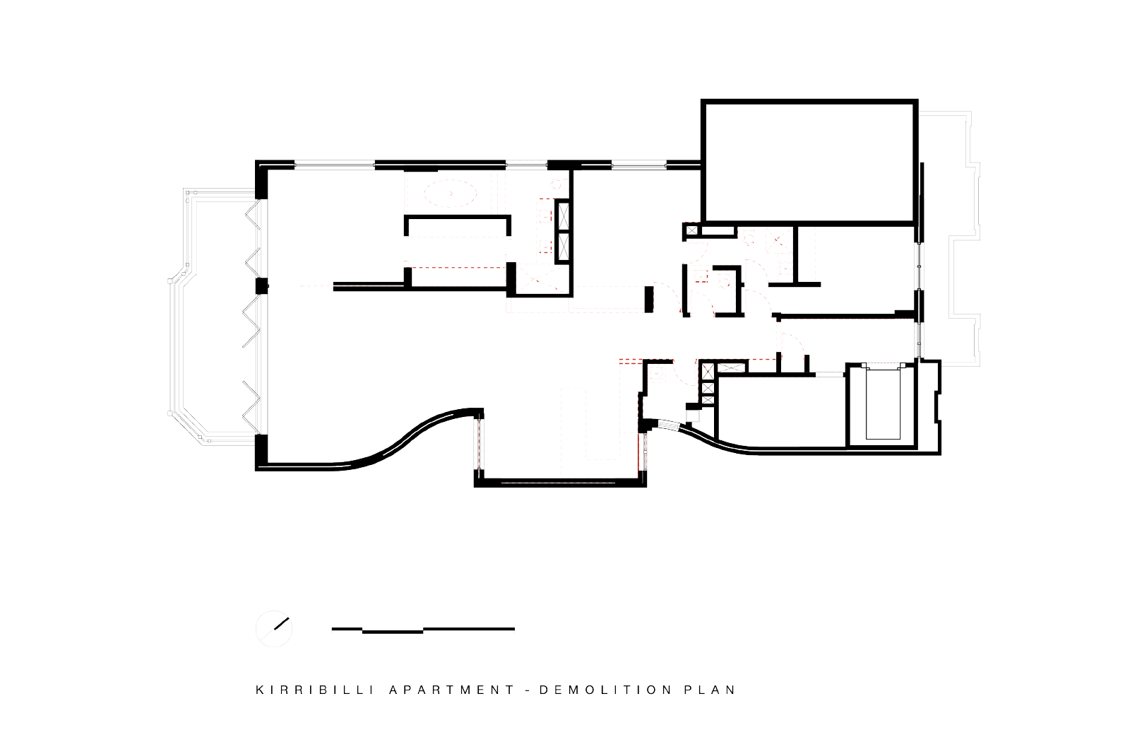 Kirribilli Apartment plan- an interior fit-out project by McGregor Westlake Architecture