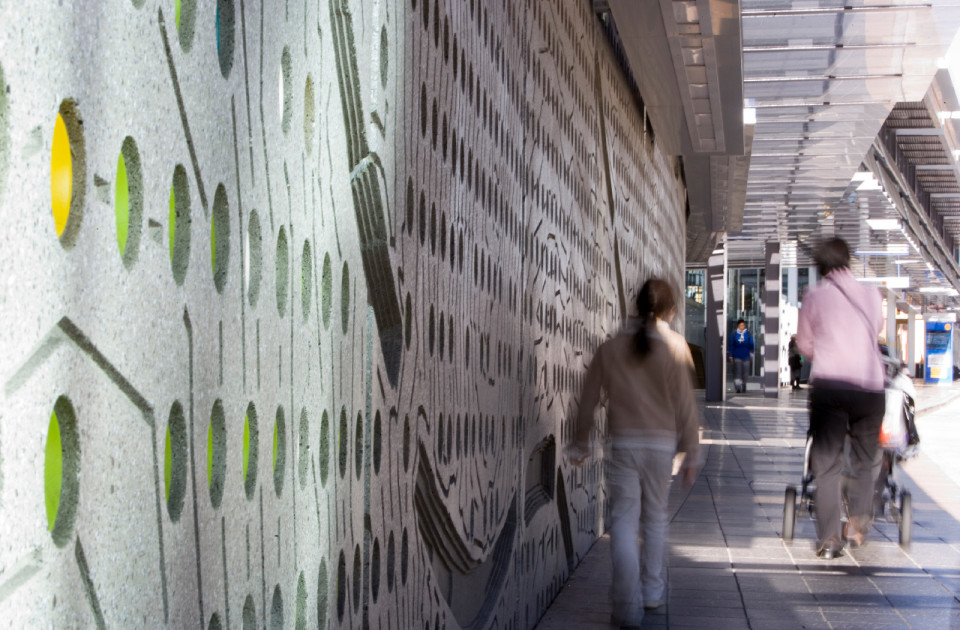Parramatta Station Wall - award-winning urban design project by McGregor Westlake Architecture and HASSELL