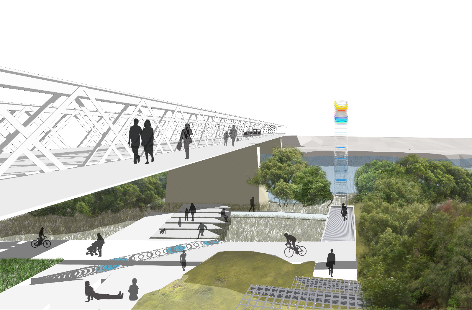 Parramatta Escarpment Boardwalk - Urban infrastructure cycleway by McGregor Westlake Architecture