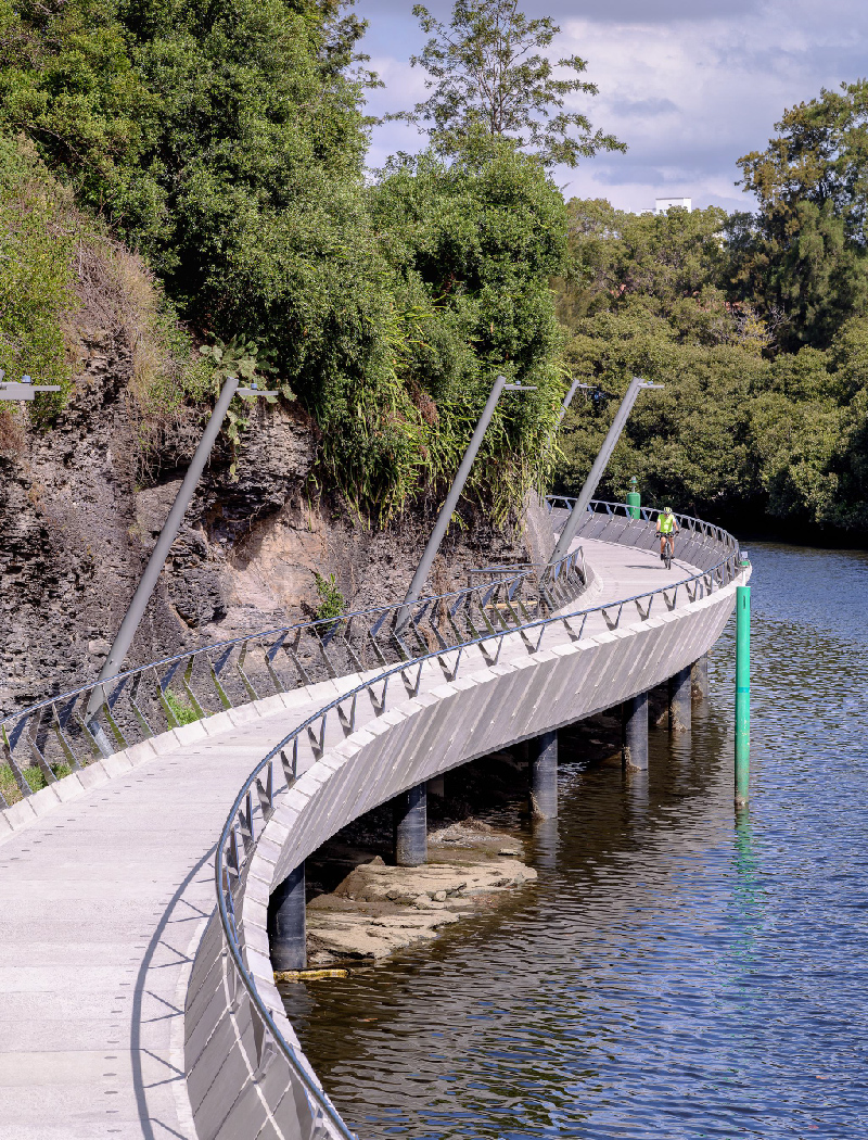 Parramatta Escarpment Boardwalk - Urban infrastructure cycleway by McGregor Westlake Architecture