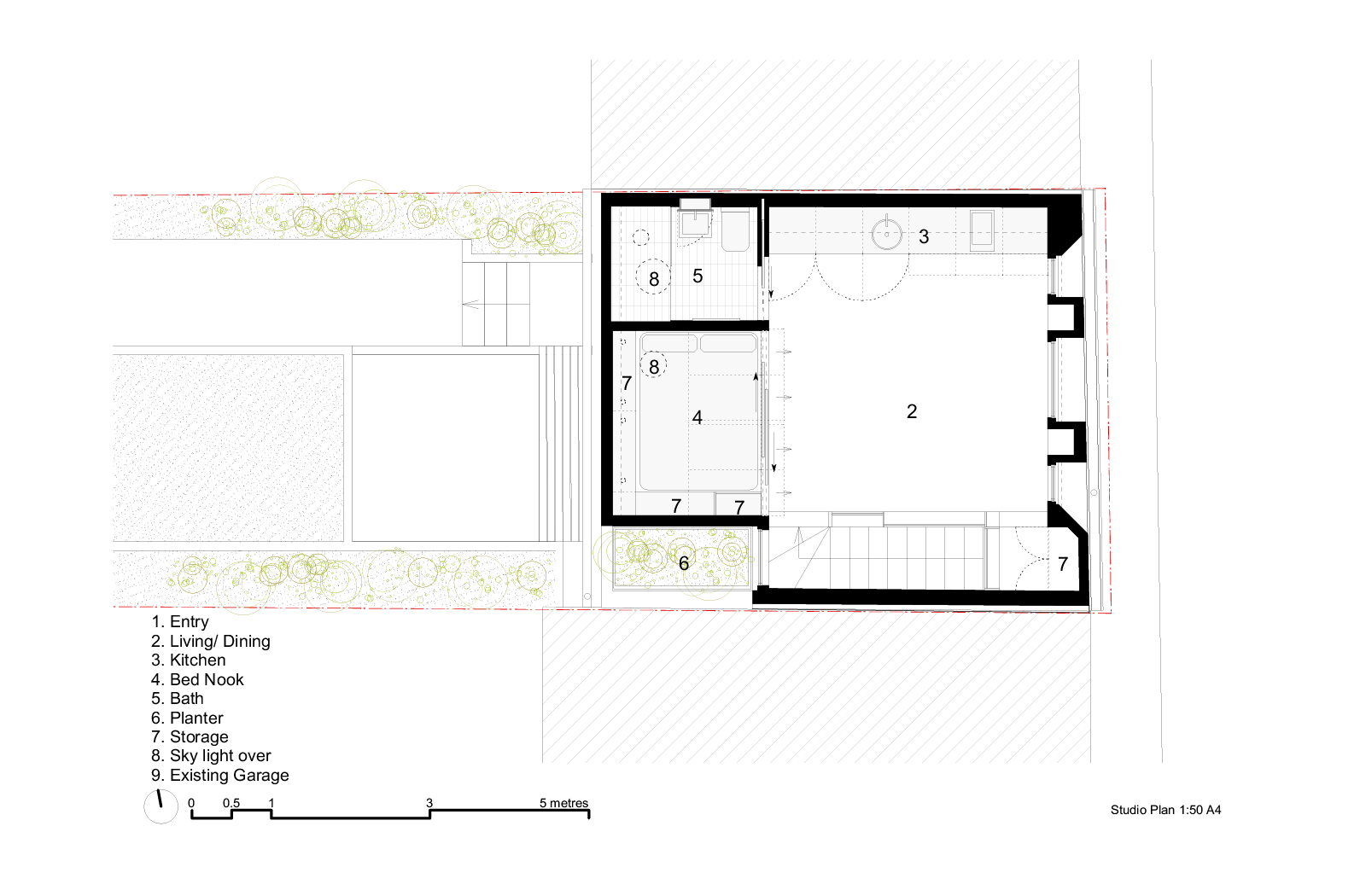 Redfern Studio drawings - an award-winning residential architecture project by McGregor Westlake Architecture