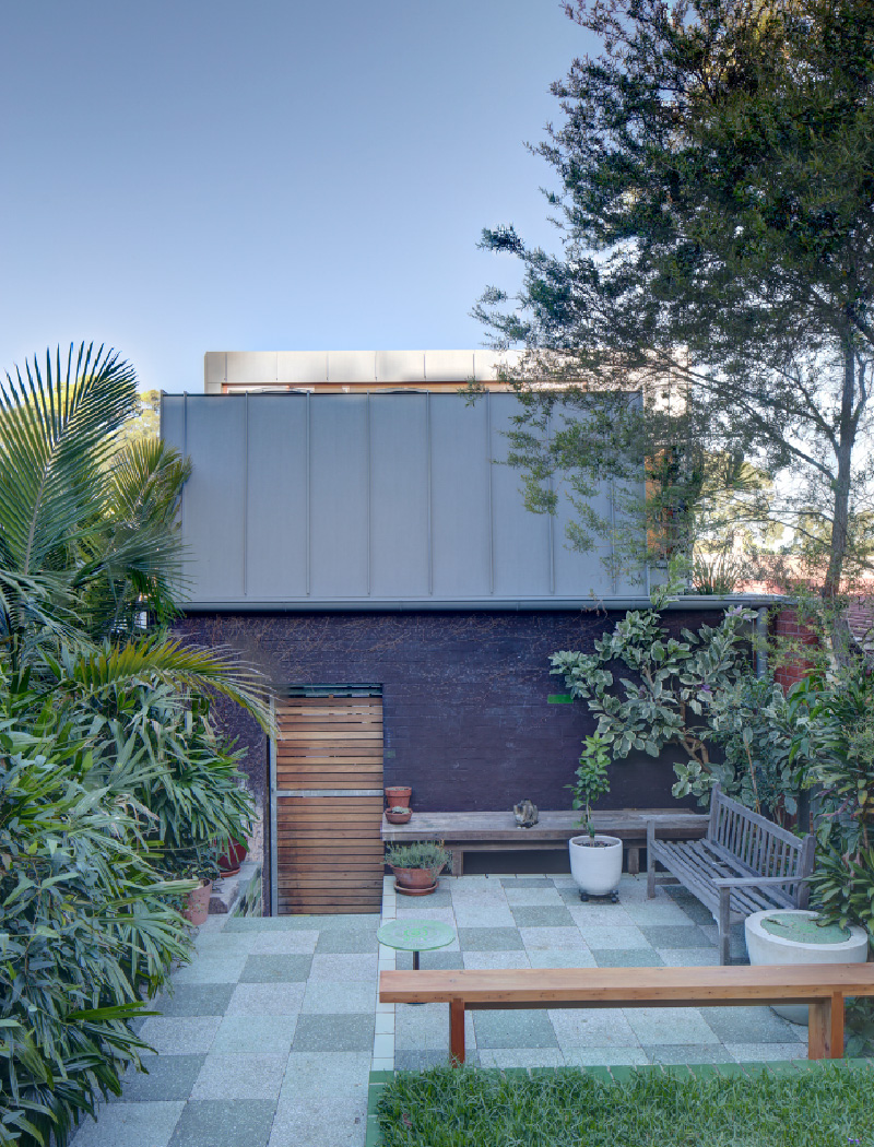 Redfern Studio courtyard- an award-winning residential architecture project by McGregor Westlake Architecture