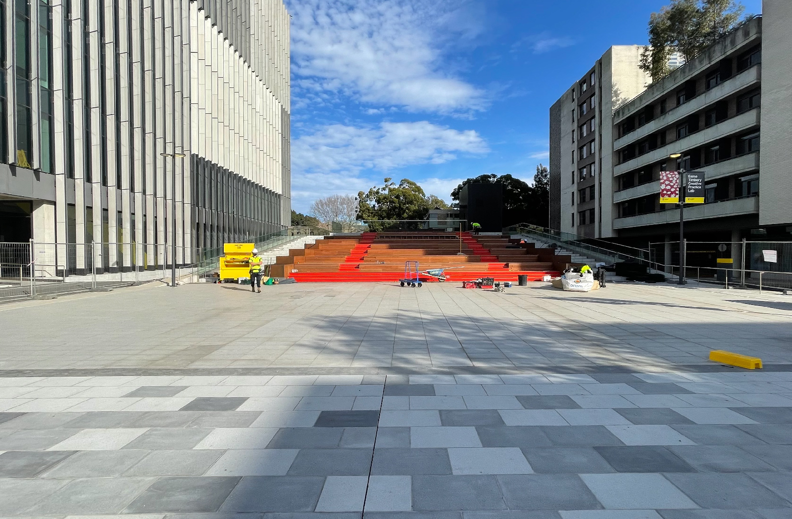 Alumni Park Tribune in construction by McGregor Westlake Architecture