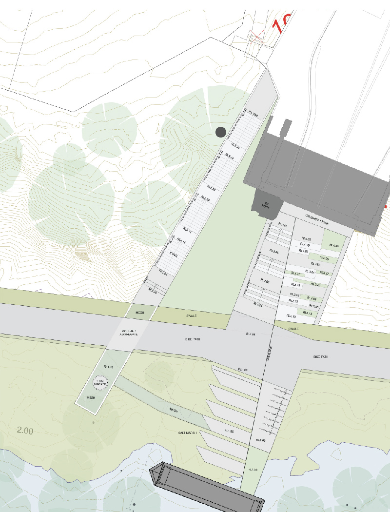 plan drawing of the parrametre tower, gasworks bridge and parramatta escarpment cycleway