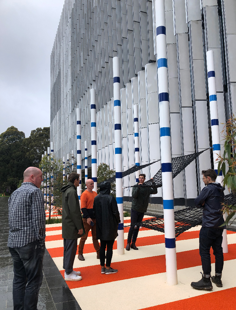 Alumni park hammocks at UNSW