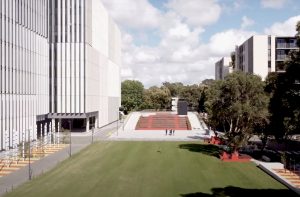 Aerial View over Alumni Park